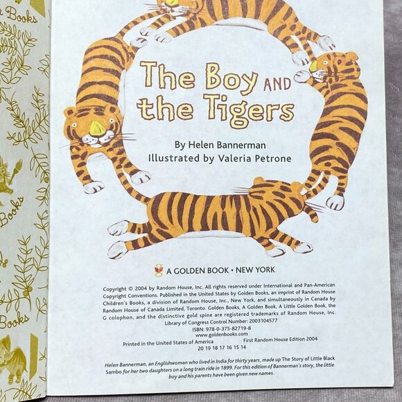 The Boy And The Tigers Little Golden Book By Helen Bannerman 2004 Hardcover - Picture 2 of 7